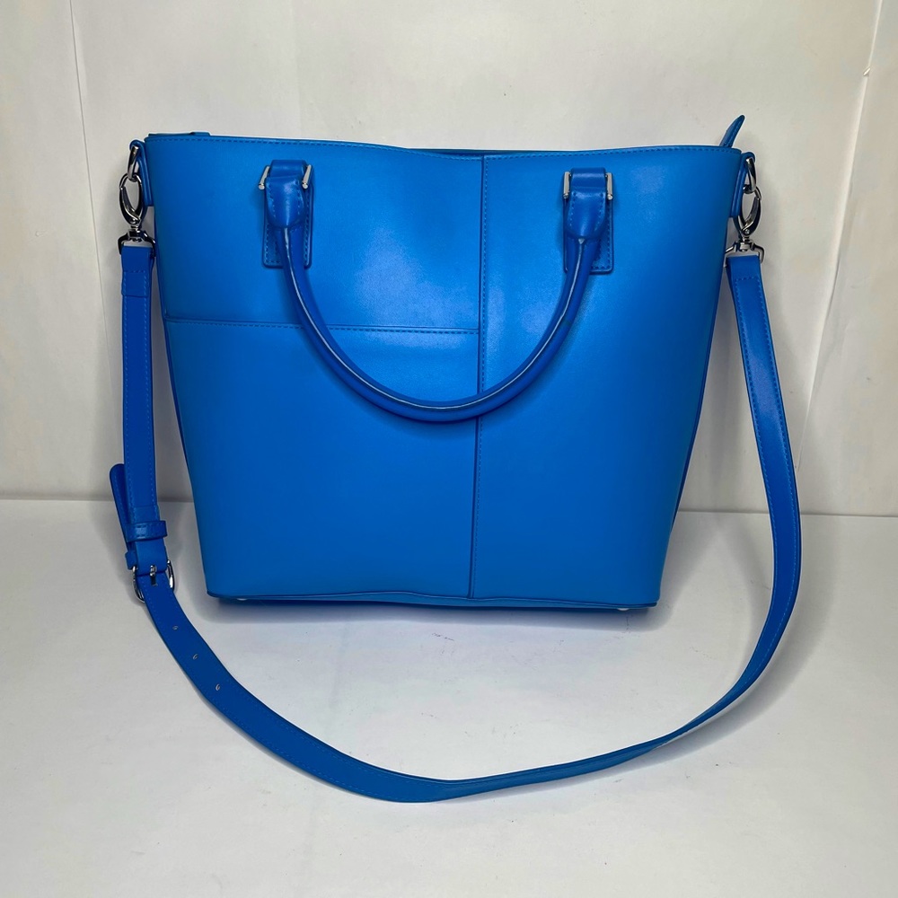 Vera Bradley Coastal Blue Leather Composition Satchel Crossbody & Shoulder Bag - Picture 5 of 14